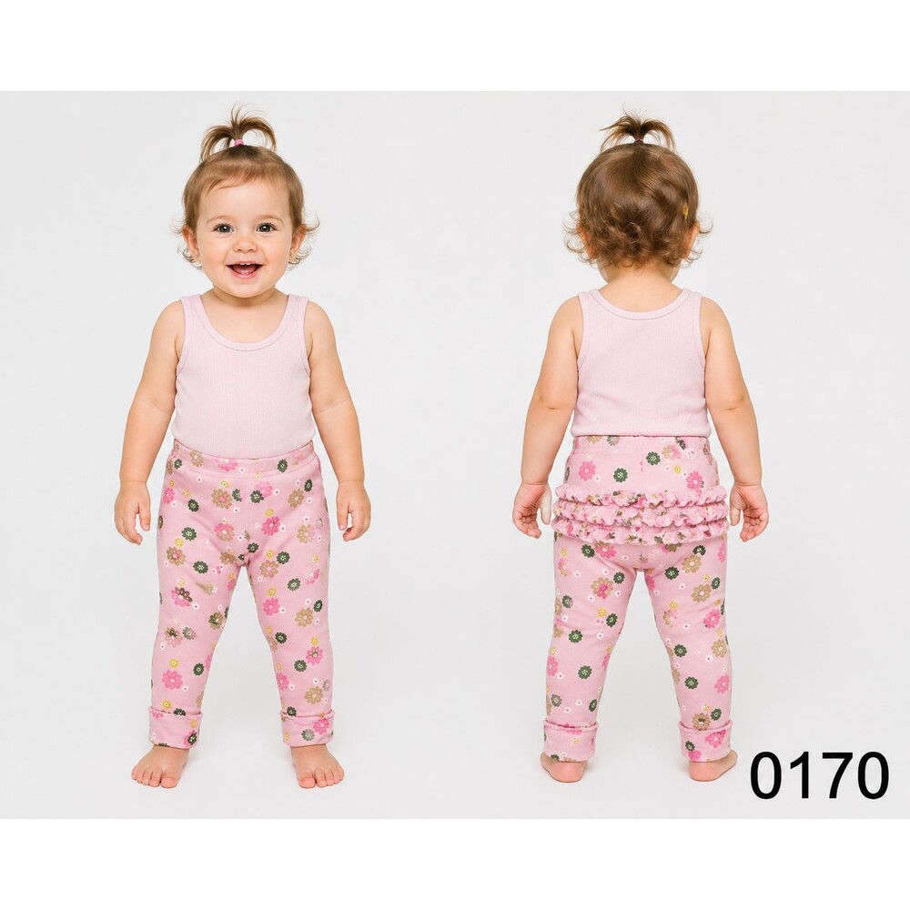 Just One You by Carter’s Pink Floral Ruffle Seat Leggings 18M - 0170